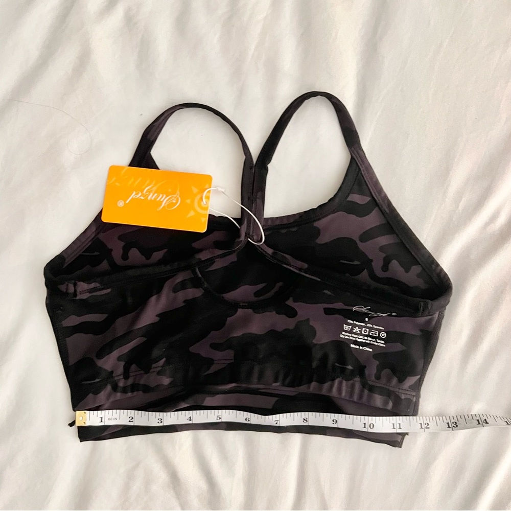 Sunzel Black and Gray Camo Sports bra